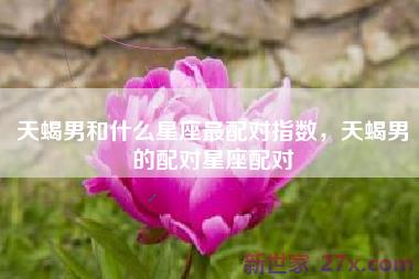 天蝎男和什么星座最配对指数，天蝎男的配对星座配对