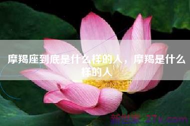 摩羯座到底是什么样的人，摩羯是什么样的人