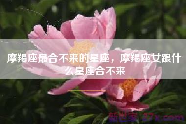 摩羯座最合不来的星座，摩羯座女跟什么星座合不来