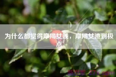 为什么都觉得摩羯女贱，摩羯女渣到极点