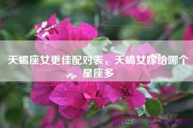 天蝎座女更佳配对表，天蝎女嫁给哪个星座多