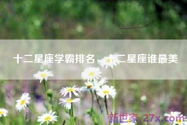 十二星座学霸排名，十二星座谁最美