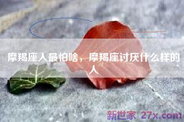 摩羯座人最怕啥，摩羯座讨厌什么样的人