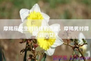 摩羯座女生对待性的态度，摩羯男对得不到的女人
