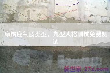 摩羯座气质类型，九型人格测试免费测试