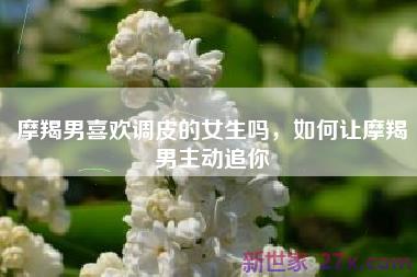 摩羯男喜欢调皮的女生吗，如何让摩羯男主动追你