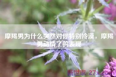 摩羯男为什么突然对你特别冷漠，摩羯男动情了的表现