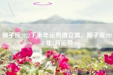 狮子座2022下半年运势唐立淇，狮子座2022 年1月运势