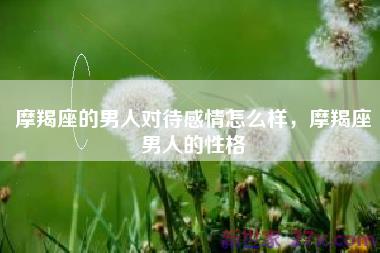 摩羯座的男人对待感情怎么样，摩羯座男人的性格