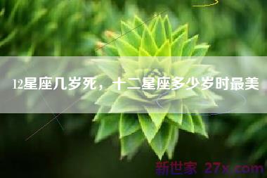 12星座几岁死，十二星座多少岁时最美