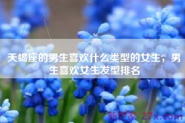 天蝎座的男生喜欢什么类型的女生，男生喜欢女生发型排名