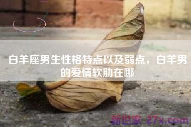 白羊座男生性格特点以及弱点，白羊男的爱情软肋在哪