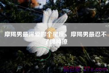 摩羯男最深爱哪个星座，摩羯男最忍不了哪种撩