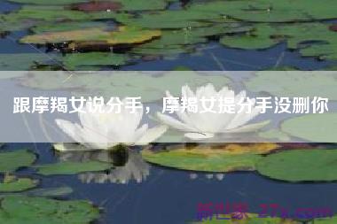 跟摩羯女说分手，摩羯女提分手没删你