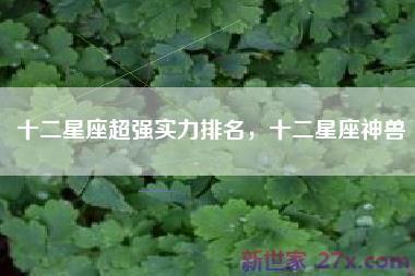 十二星座超强实力排名，十二星座神兽