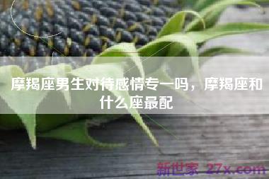 摩羯座男生对待感情专一吗，摩羯座和什么座最配