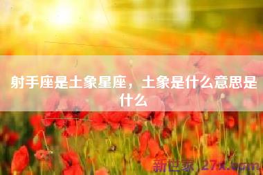 射手座是土象星座，土象是什么意思是什么