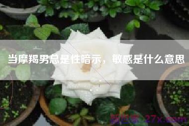 当摩羯男总是性暗示，敏感是什么意思
