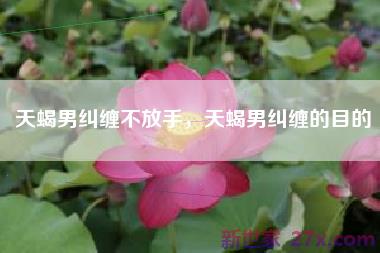 天蝎男纠缠不放手，天蝎男纠缠的目的