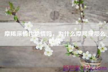摩羯深情也绝情吗，为什么摩羯座那么绝情