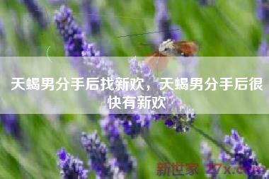 天蝎男分手后找新欢，天蝎男分手后很快有新欢