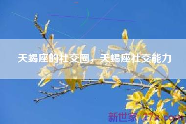 天蝎座的社交圈，天蝎座社交能力