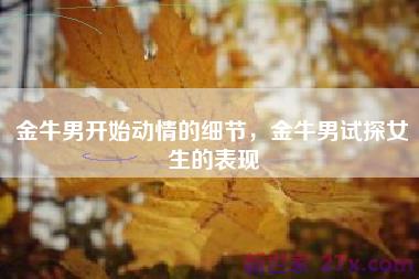 金牛男开始动情的细节，金牛男试探女生的表现