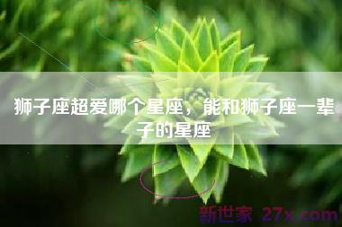 狮子座超爱哪个星座，能和狮子座一辈子的星座