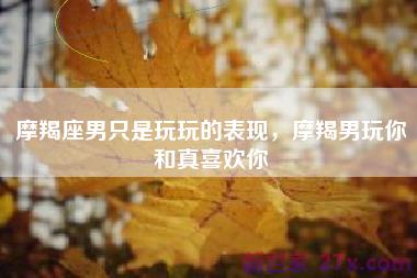 摩羯座男只是玩玩的表现，摩羯男玩你和真喜欢你