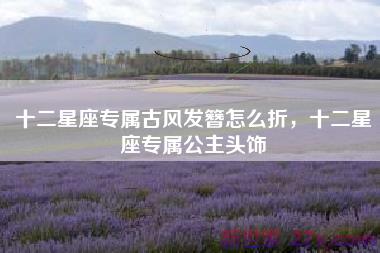 十二星座专属古风发簪怎么折，十二星座专属公主头饰