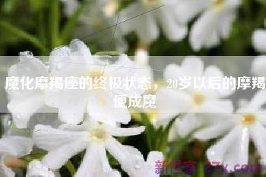 魔化摩羯座的终极状态，20岁以后的摩羯便成魔