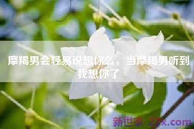 摩羯男会轻易说想你么，当摩羯男听到我想你了