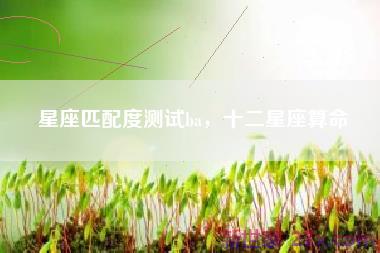 星座匹配度测试ba，十二星座算命