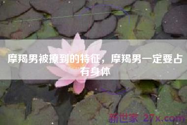 摩羯男被撩到的特征，摩羯男一定要占有身体