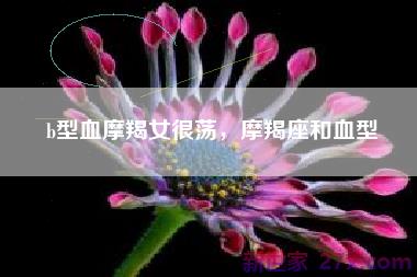 b型血摩羯女很荡，摩羯座和血型