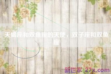 天蝎座和双鱼座的天使，双子座和双鱼座