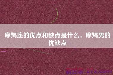 摩羯座的优点和缺点是什么，摩羯男的优缺点