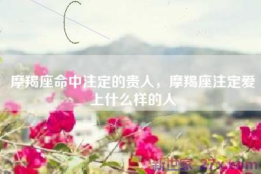 摩羯座命中注定的贵人，摩羯座注定爱上什么样的人