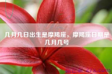 几月几日出生是摩羯座，摩羯座日期是几月几号