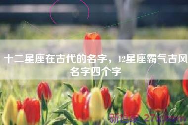 十二星座在古代的名字，12星座霸气古风名字四个字