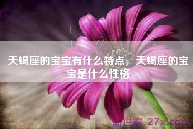 天蝎座的宝宝有什么特点，天蝎座的宝宝是什么性格