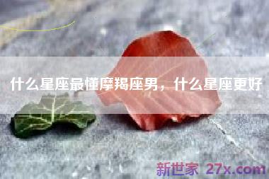 什么星座最懂摩羯座男，什么星座更好