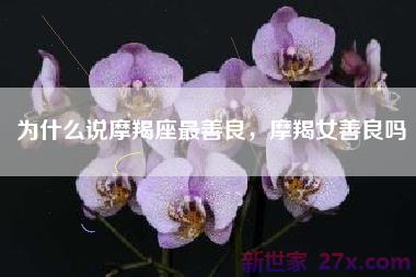 为什么说摩羯座最善良，摩羯女善良吗