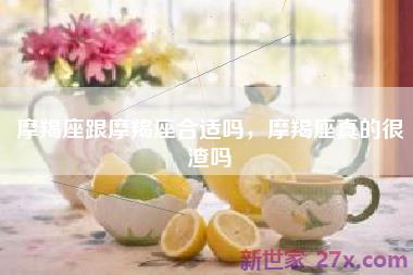 摩羯座跟摩羯座合适吗，摩羯座真的很渣吗