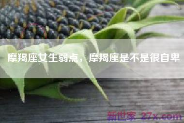 摩羯座女生弱点，摩羯座是不是很自卑