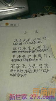 字词句示儿古诗的意思 陆游《示儿》中字词的意思